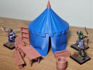 Round medieval tent (Pavilion)