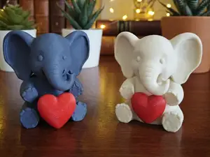 Elefante con Corazón - Impresión Fácil (Sin AMS)