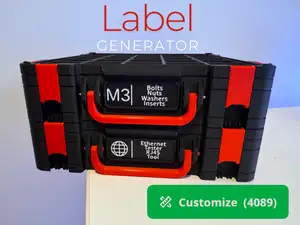 Label generator Gridfinity box