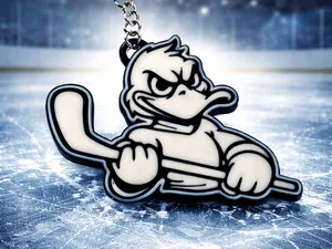 hockey style keychain