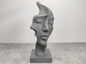 Abstract Face Sculpture – Modern Art Decor