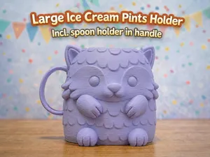 Fox Ice Cream Pint Holder SimplePrint