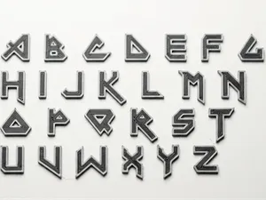 Iron Maiden Style 3D Alphabet
