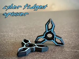 Cyber Fidget Spinner (Print-in-Place)