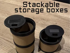 Stackable storage boxes (empty filament rolls)