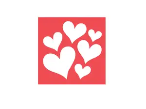 Hearts stencil