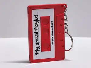 Retro NFC Cassette Keychain for Spotify playlist