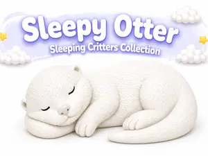 Sleepy Otter - Sleeping Critters Collection