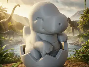 Bébé Dino Éclos à peine sorti de sa coquille