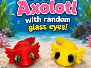 Flexi Axolotl With Glass Eyes (eyes not included)