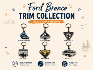 Bronco Emblem Keychains