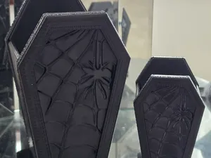 Gothic Casket makeup/paintbrush holder/ storage