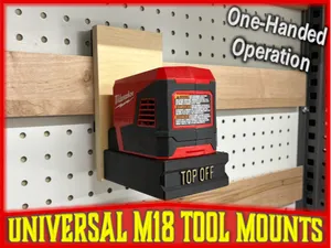 Milwaukee M18 Top Off and Charger Mount / Holder