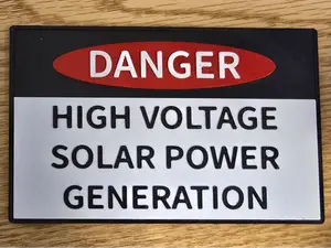 Sign - Danger High Voltage Solar