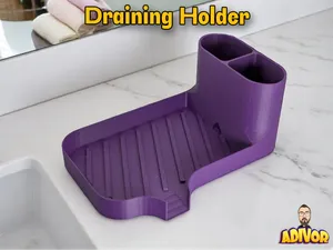 Soap & Brush Draining Holder