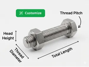 PARAMETIC M8 Nut & Bolt Set – Ready to Print!