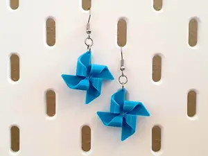 Paper pinwheel - Origami earrings