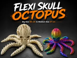 Flexi Skull Octopus – Big Size Articulated Octopus