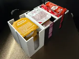 Modular Fast-Food Sauce Holder - Snaps Together