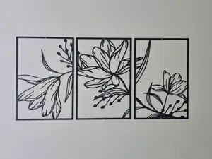 Lily Flower Wall Art panels