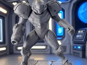 Samus Aran Metroid figurine combat