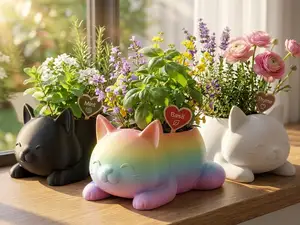 Cute Cat Planter | Kawaii Flower Pot | 3 Sizes
