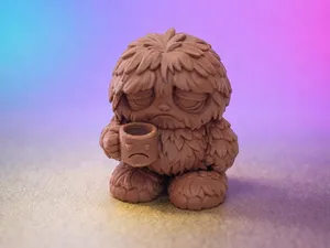 Morgenmuffel "Grummelzottel" mit Kaffeebecher