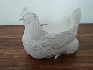 Rustic Farmhouse Chicken Hen Candy Dish Bowl