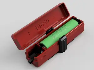 18650 / 21700 Battery Case, Switch, StepUp Conv.