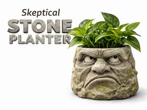 Skeptical Stone Planter