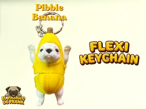 Pibble Banana Flexi-Keychain