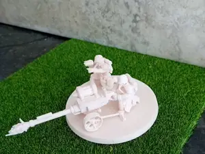 ww1 artillery-grimdark gasmask troops Auto cannon
