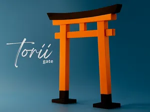 Torii traditional Japanese entrance gate NOAMS/AMS
