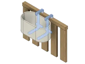 Flower pot bracket for fence
