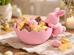 Bowl - Easter Bunny on Eggshell