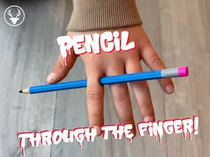 Pencil through the finger!