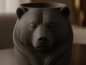 Bear-shaped vase art – strong calm for your plants