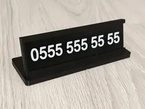 Car Parking Phone Number Display – 2 Part PETG