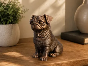 Pug Sitting Dog Figurine – Cute Pug Statue