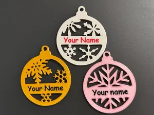 3 Christmas tree ball - Bambustudio customizable