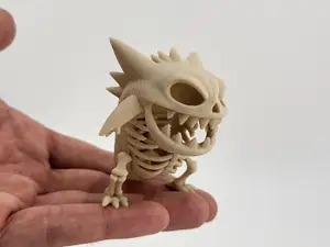 Gengar Skeleton 3D Model Stylized Pokémon Figurine
