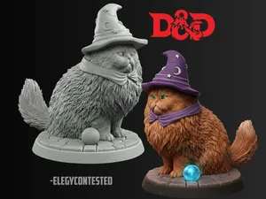 DnD Ready - "Magnus" Wizard Cat (25mm)