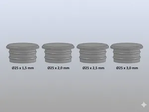 Round Tube Plug - 25mm multiple tube thicknesses