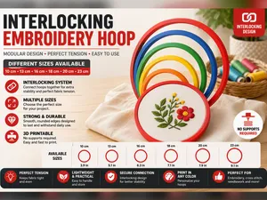 Interlocking embroidery hoop - Different sizes