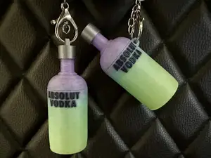 Absolut Vodka Bottle Keychain Capsule