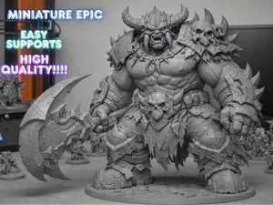 Miniatura fantasy di orco con ascia