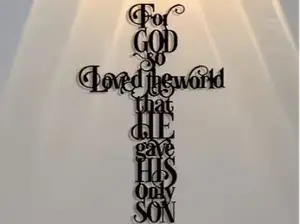 Croce cristiana con versetto biblico - Gesù Cristo