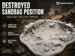 Broken Bastion Zerstörte Sandsackstellung Tabletop