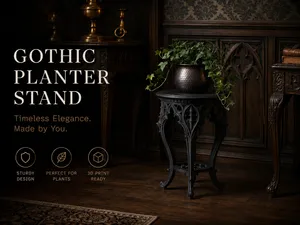 Gothic Planter Stand, Decorative Plant Pedestal
