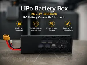 Universal LiPo Battery Box 2S 25×50×140 mm